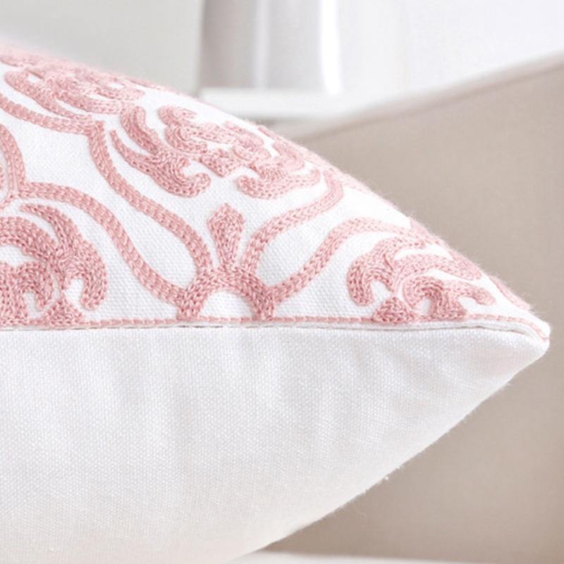 Pink Classic Embroidery Cushions - Nordic Side - 