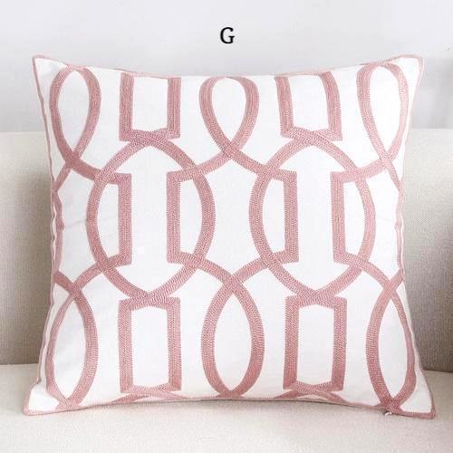 Pink Classic Embroidery Cushions - Nordic Side - 