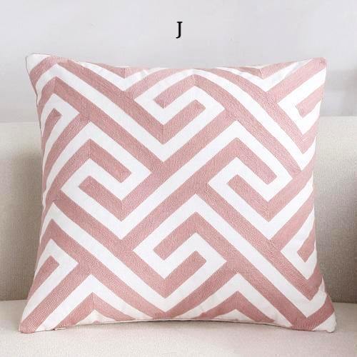 Pink Classic Embroidery Cushions - Nordic Side - 