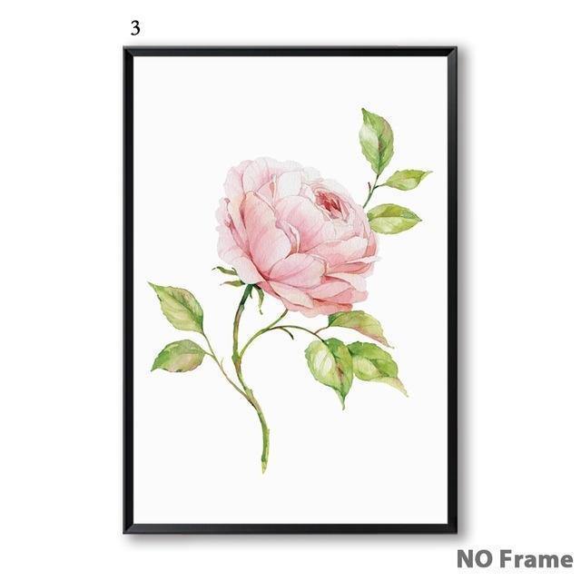 Watercolour Peony - Nordic Side - 