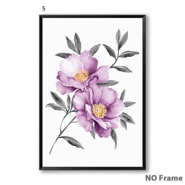 Watercolour Peony - Nordic Side - 