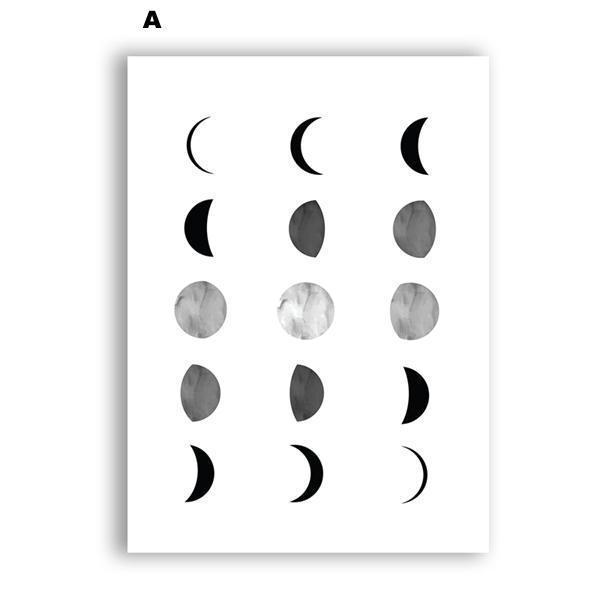 B&W Moon Phases - Nordic Side - 