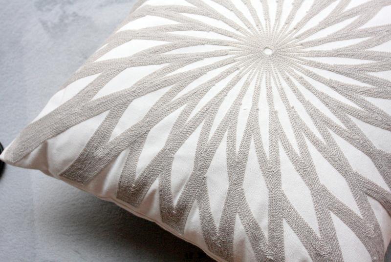 Grey Classic Embroidery Cushions - Nordic Side - 