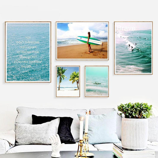 Surfing Landscape Wall Art - Nordic Side - 