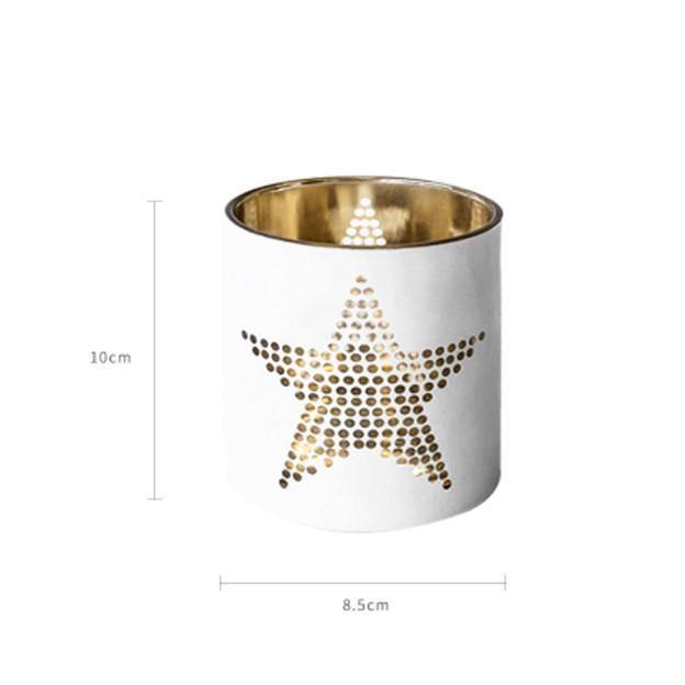 Gold Love and Star Candleholder - Nordic Side - 