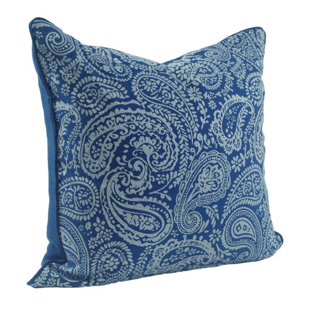 Classic Patterned Blue Cushion Cover - Nordic Side - 