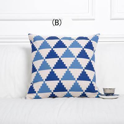 China Blue Geometric Cushions - Nordic Side - 