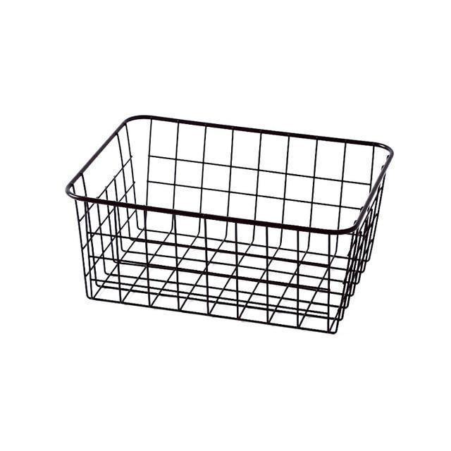 Simple Iron Square Basket - Nordic Side - 