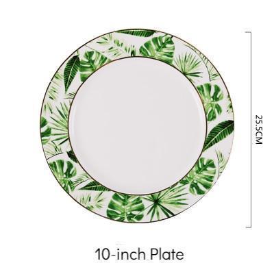 Gold Rim Green Tableware - Nordic Side - 