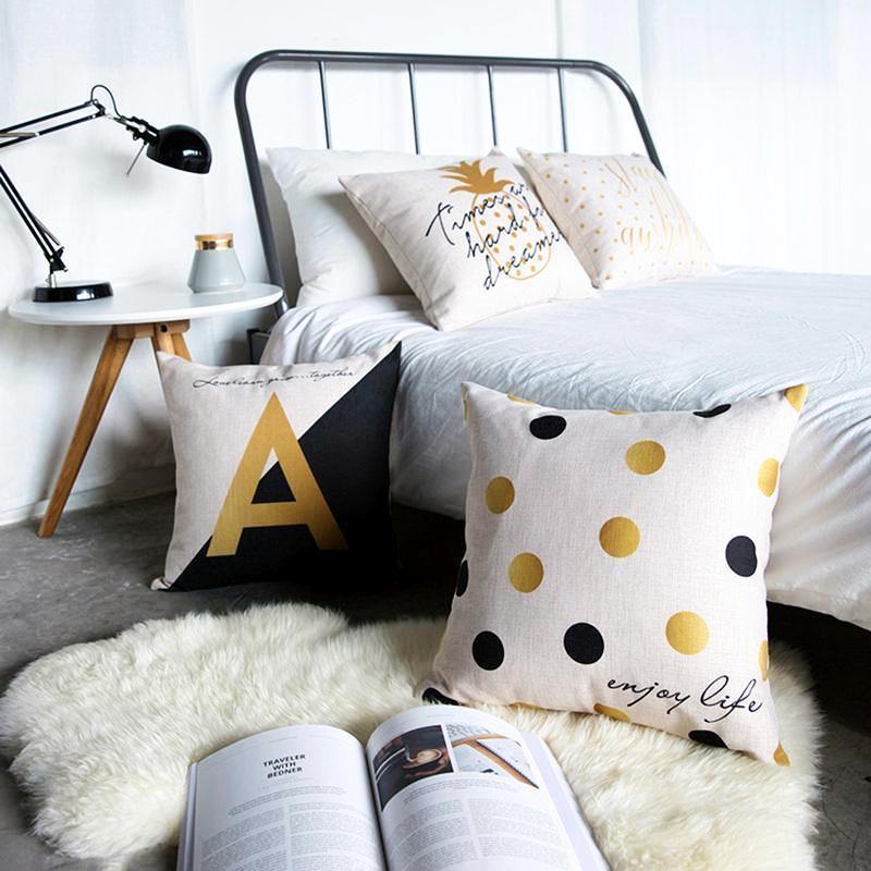 Black & Gold Cushions - Nordic Side - 