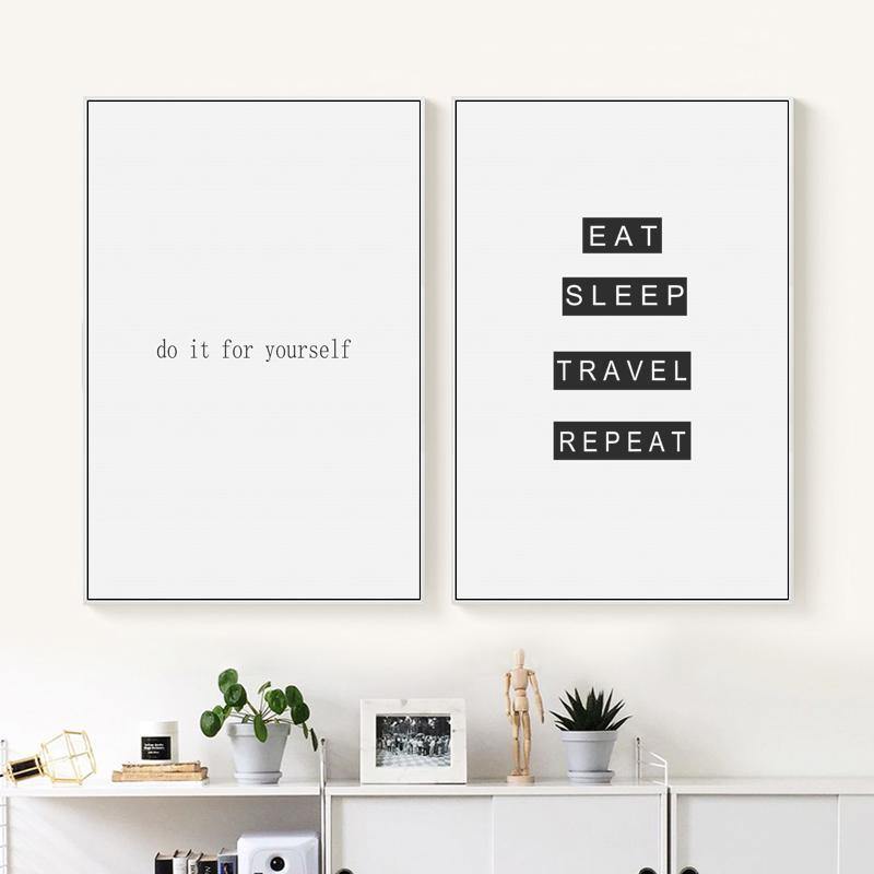 Minimal Phrase Wall Art - Nordic Side - 