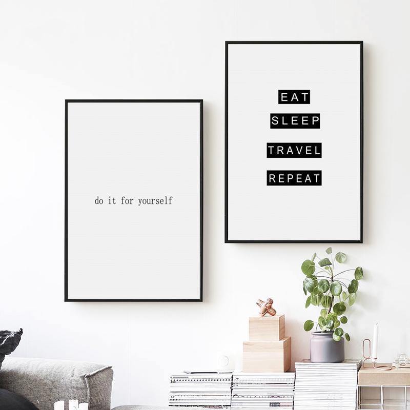 Minimal Phrase Wall Art - Nordic Side - 