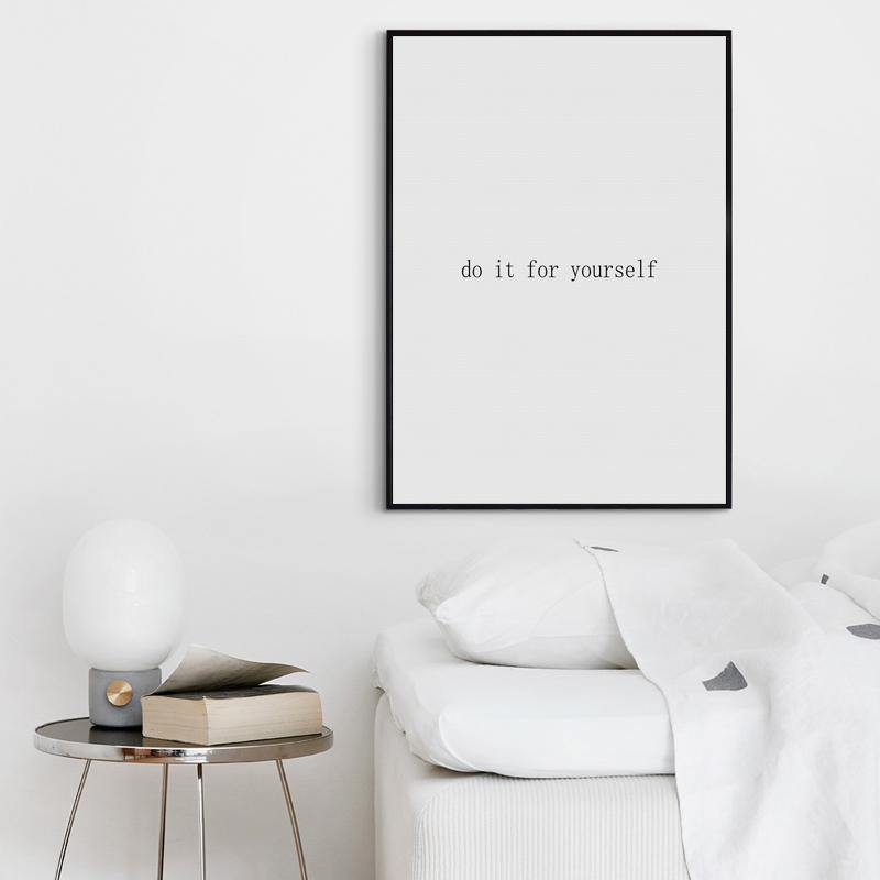 Minimal Phrase Wall Art - Nordic Side - 