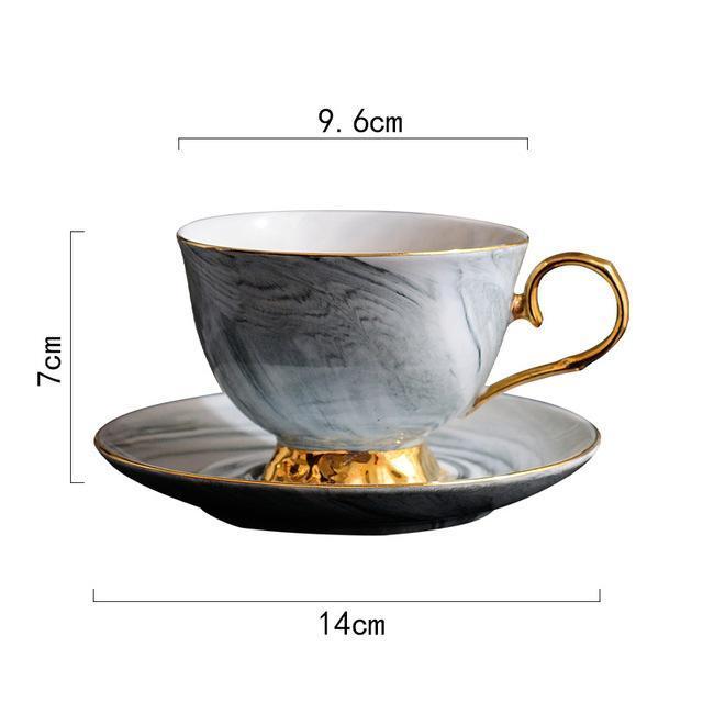 Golden Marble Coffee Cup Set - Nordic Side - 