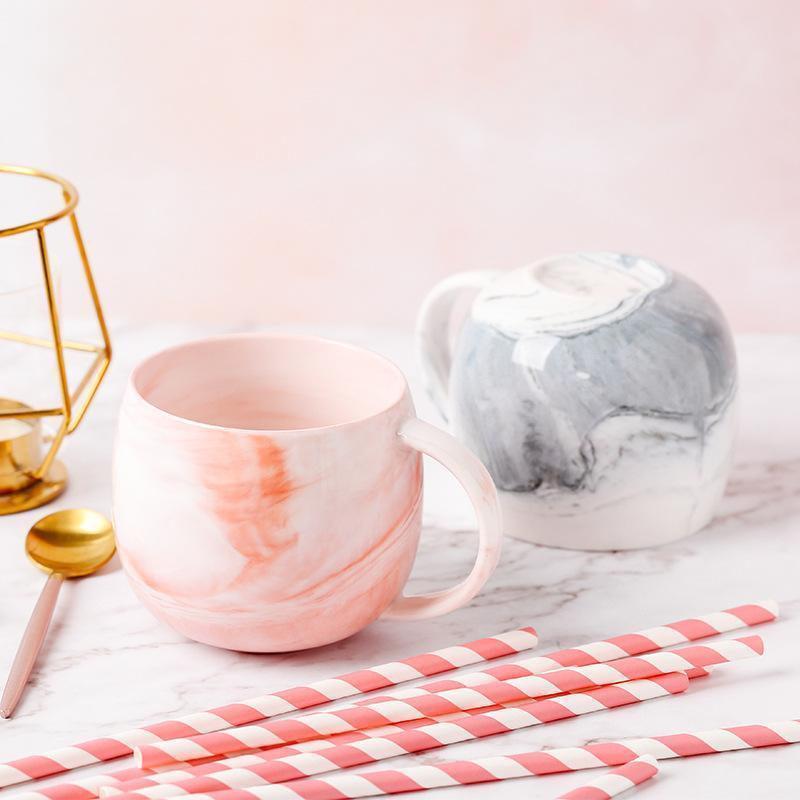 Marble Round Mug - Nordic Side - 