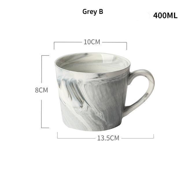 Marble Round Mug - Nordic Side - 