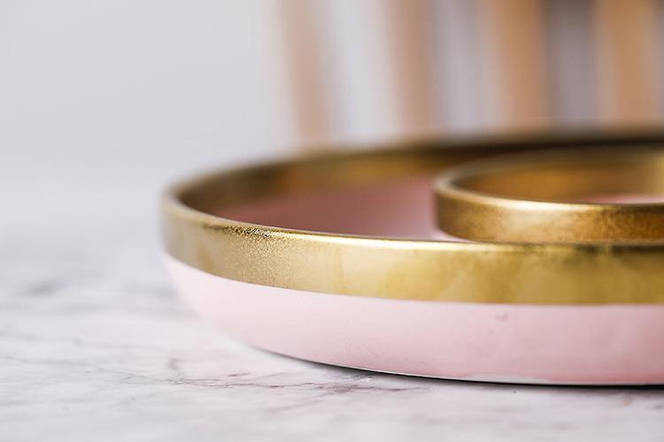 Matt Pink & Gold Dinnerware - Nordic Side - 