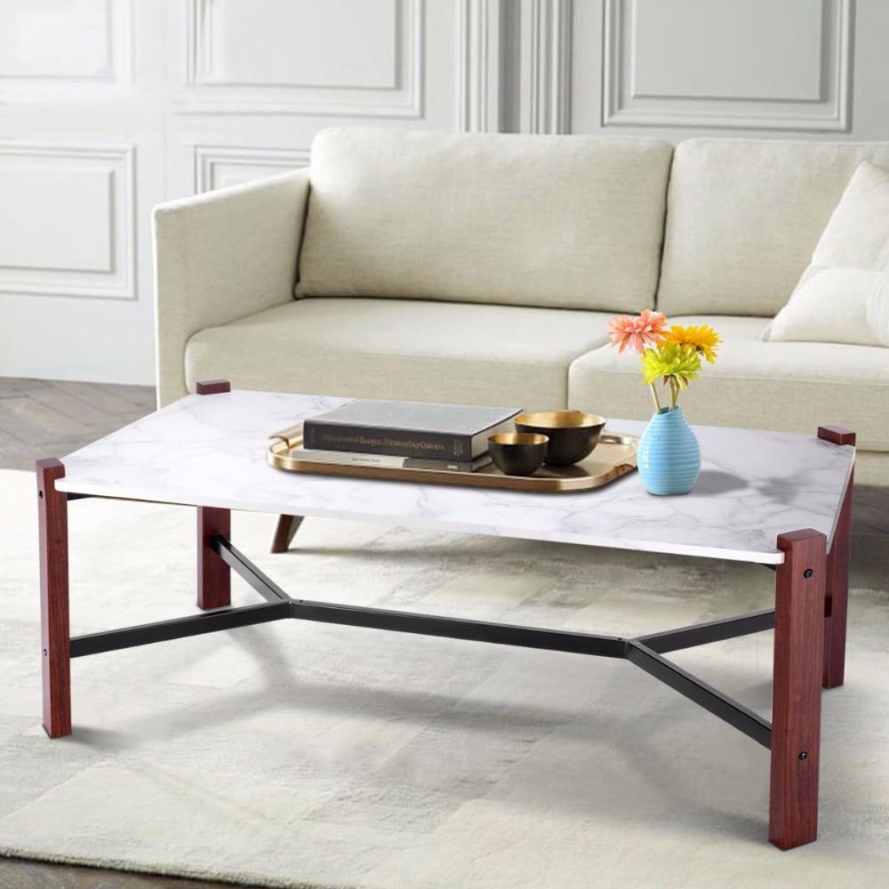 Fable - Faux Marble Top Living Room Coffee Table - Nordic Side - 01-29, modern-farmhouse, modern-furniture