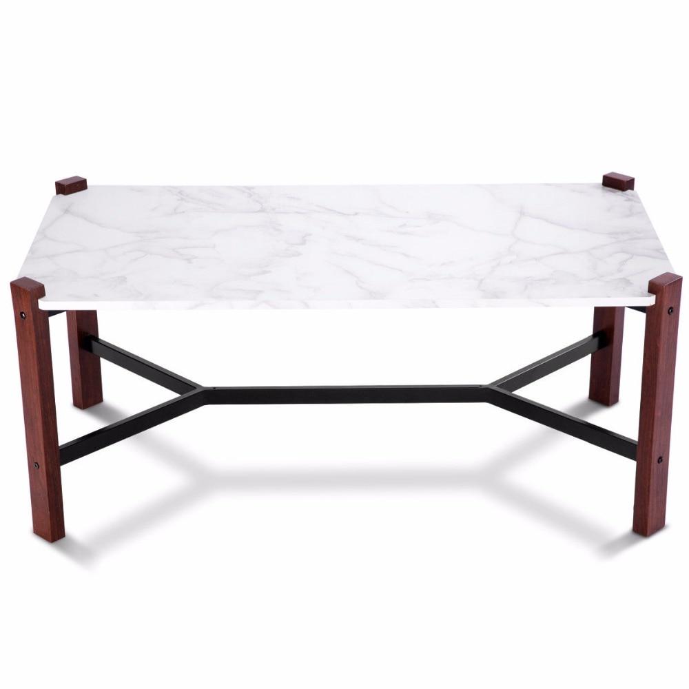 Fable - Faux Marble Top Living Room Coffee Table - Nordic Side - 01-29, modern-farmhouse, modern-furniture