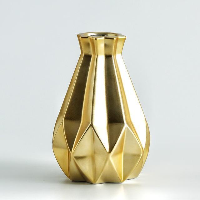 Metallic Diamond Porcelain Vase - Nordic Side - 