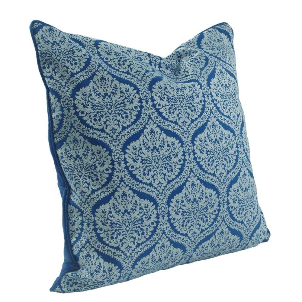 Royal Blue Damask Cushion Cover - Nordic Side - 