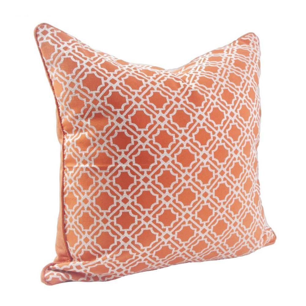 Geometric Pattern Orange Cushion Cover - Nordic Side - 