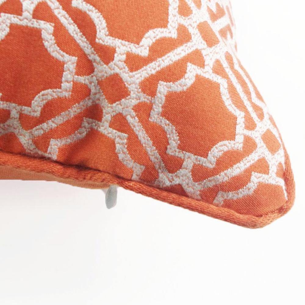 Geometric Pattern Orange Cushion Cover - Nordic Side - 