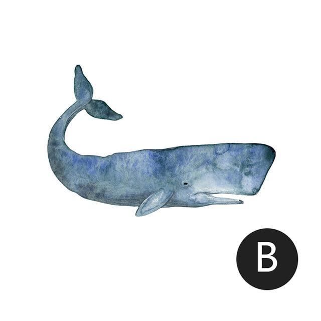 Dolphine Watercolour Wall Sticker - Nordic Side - 