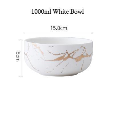 Gold Marble Glazed Ceramics - Nordic Side - 