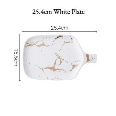 Gold Marble Glazed Ceramics - Nordic Side - 