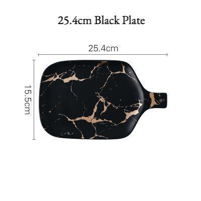 Gold Marble Glazed Ceramics - Nordic Side - 