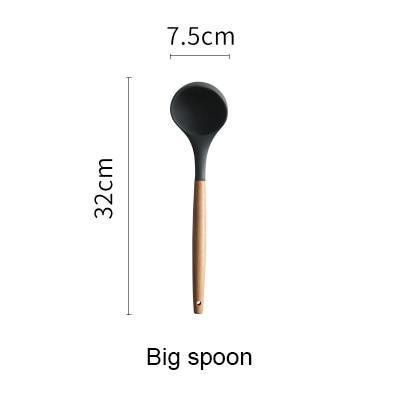 Heat-Resistant Wooden & Silicone Spatula - Nordic Side - 