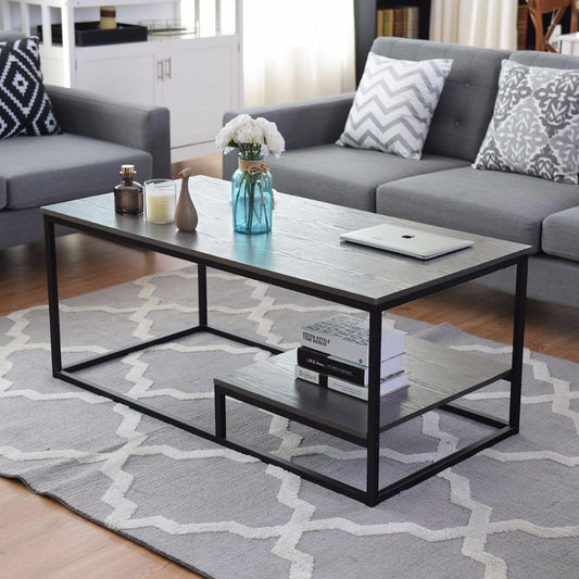 Cullen - Modern Nordic Living Room Coffee Table with Shelf - Nordic Side - 01-29, modern-furniture, modern-pieces