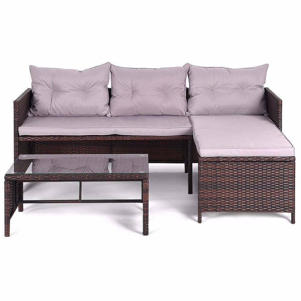 Claudius - 3 Piece Outdoor Rattan Sofa Set - Nordic Side - 07-04, feed-cl0-over-80-dollars, furniture-tag