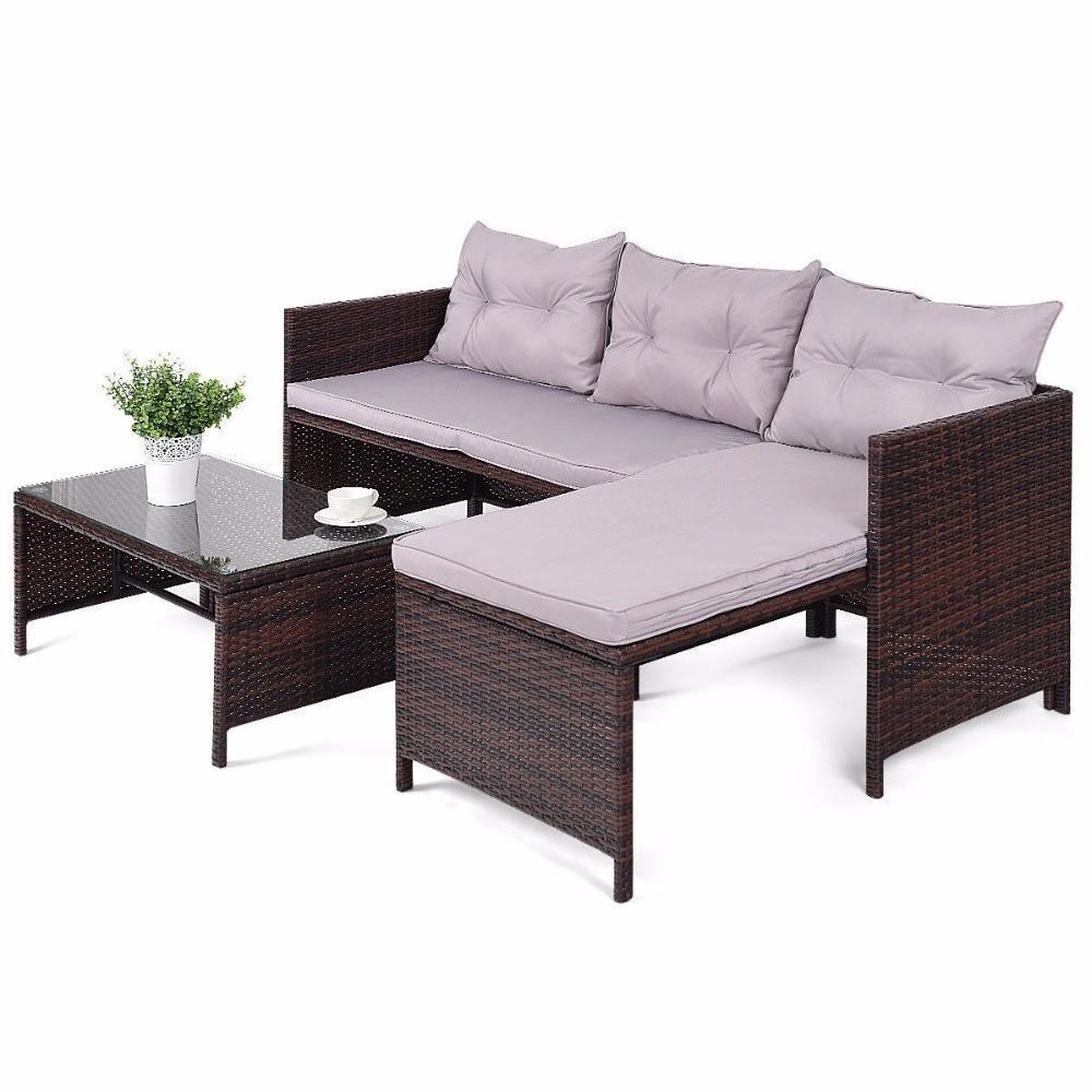 Claudius - 3 Piece Outdoor Rattan Sofa Set - Nordic Side - 07-04, feed-cl0-over-80-dollars, furniture-tag