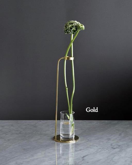 Minimal Iron Vase - Nordic Side - 