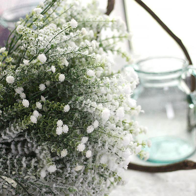 Snow Sprayed Baby Breath Branch - Nordic Side - 