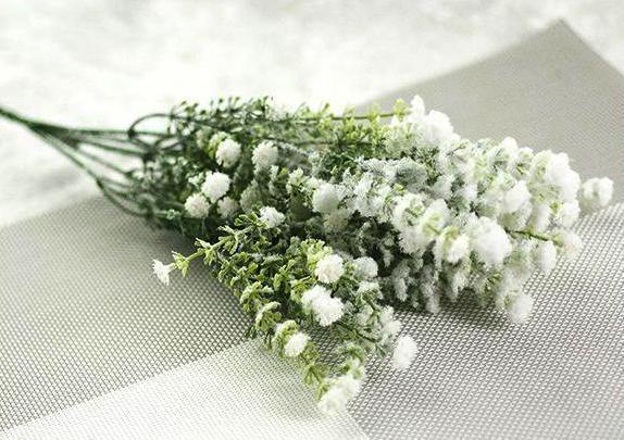 Snow Sprayed Baby Breath Branch - Nordic Side - 