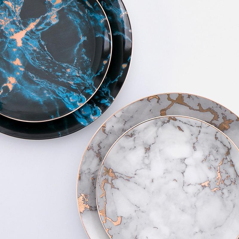 Gold Rush Marble Plate - Nordic Side - 