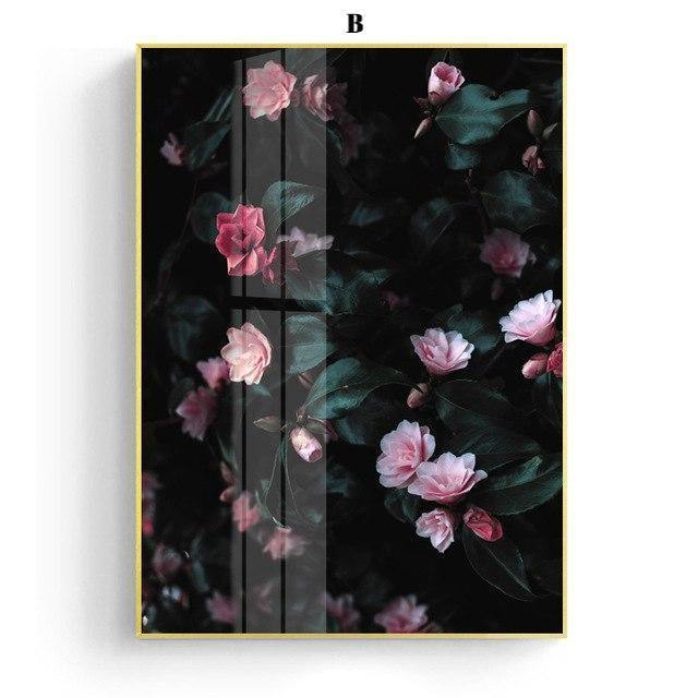 Dark Floral Wall Art - Nordic Side - 