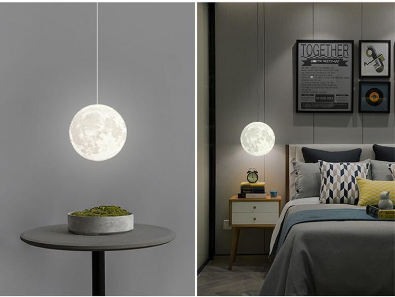 Full Moon 3D Hanging Lamp - Nordic Side - 11-30, 3D, best-selling-lights, feed-cl0-over-80-dollars, hanging-lamp, lamp, light, lighting, lighting-tag, modern, modern-lighting