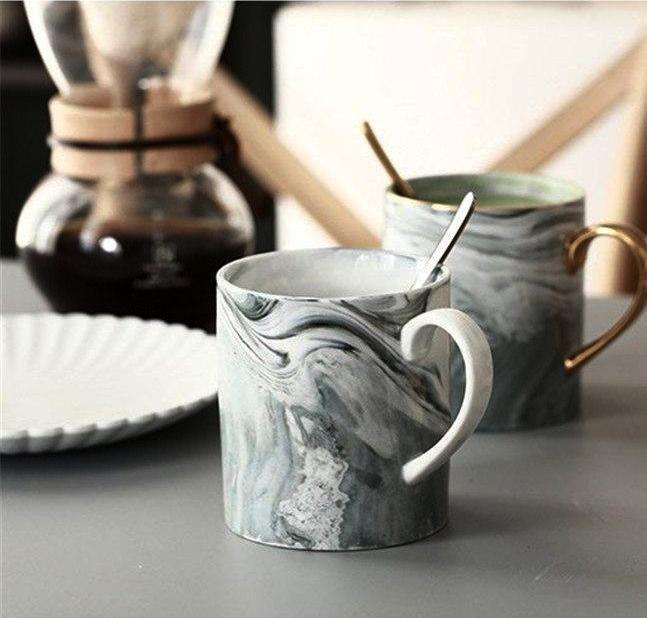 Golden Hand Marble Mug - Nordic Side - 