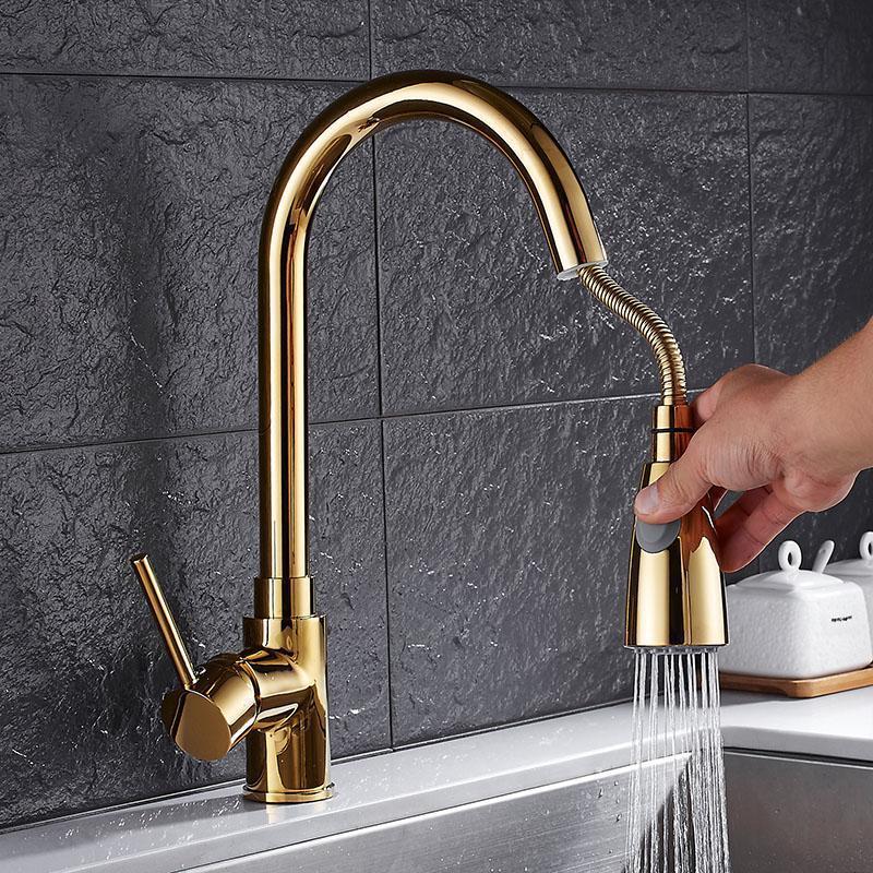 Anton - Retractable Kitchen Faucet - Nordic Side - 02-05, bathroom, bathroom-collection, bathroom-faucet, fab-faucets, faucet, feed-cl0-over-80-dollars, kitchen, kitchen-faucet, modern, moder