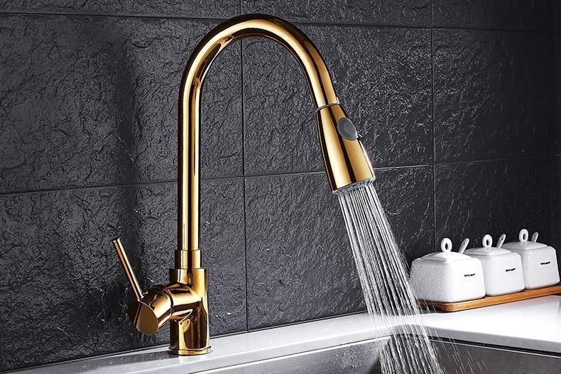 Anton - Retractable Kitchen Faucet - Nordic Side - 02-05, bathroom, bathroom-collection, bathroom-faucet, fab-faucets, faucet, feed-cl0-over-80-dollars, kitchen, kitchen-faucet, modern, moder