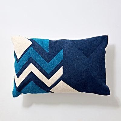 Cool Colored Embroidery Cushion - Nordic Side - 