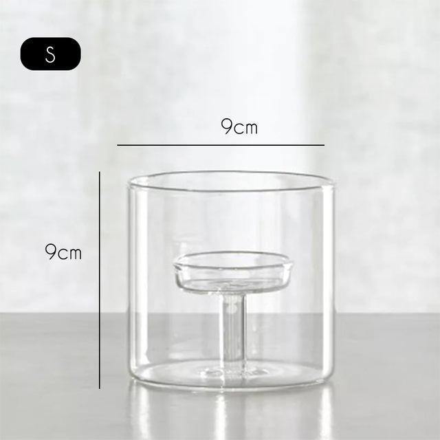 Modern Glass Art Candleholder - Nordic Side - 