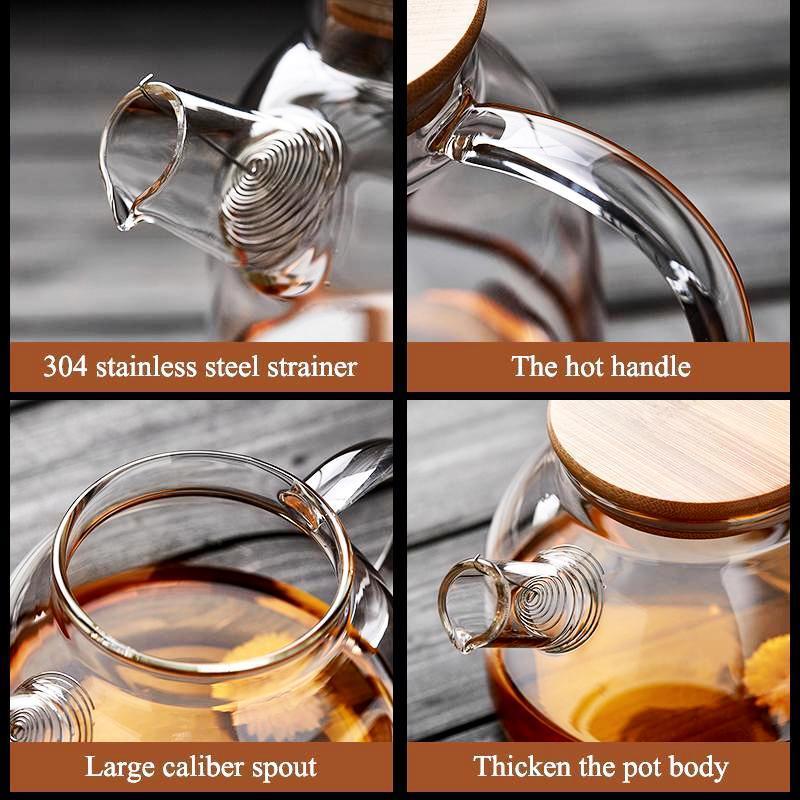 Transparent Glass Teapot - Nordic Side - 