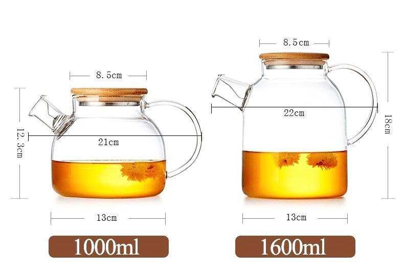 Transparent Glass Teapot - Nordic Side - 