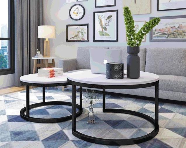 Benson - Modern Round Coffee Table Set - Nordic Side - 06-10, feed-cl0-over-80-dollars, furniture-tag