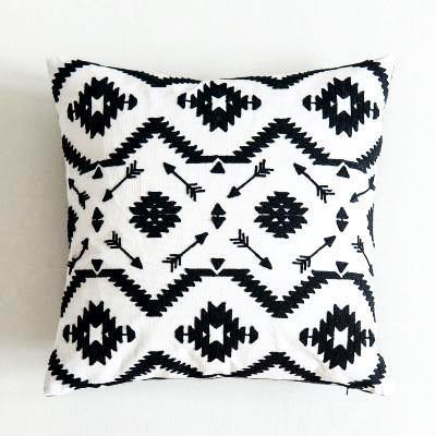 Geometric Black & White Pattern Cushions - Nordic Side - 